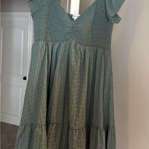 Green Smocked Dress
